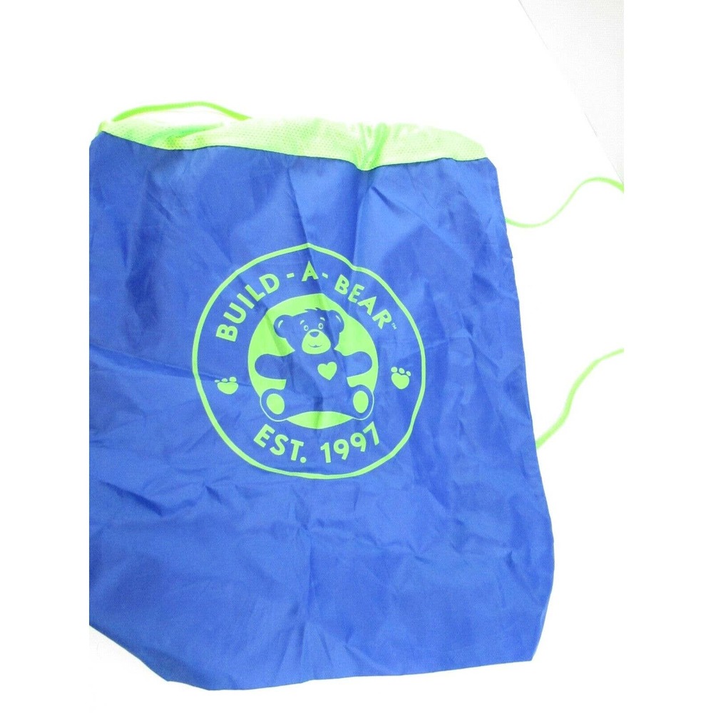 BAB Backpack Cinch Bag Drawstring Tote Blue/Green